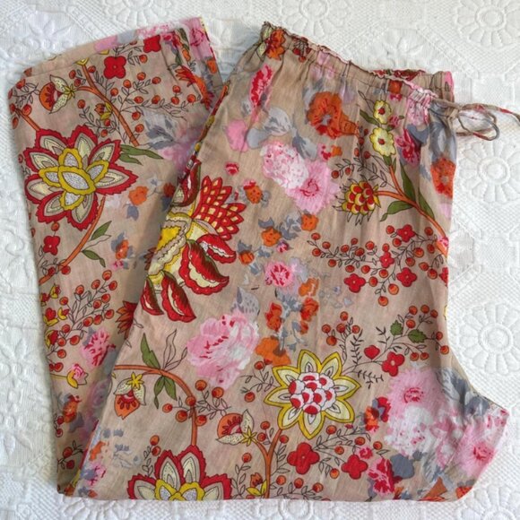 Sudha Floral Garden Wide Leg Lounge Pants Designs by Sudha - Picture 4 of 4